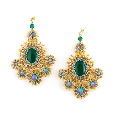 'Green Sun' Earrings